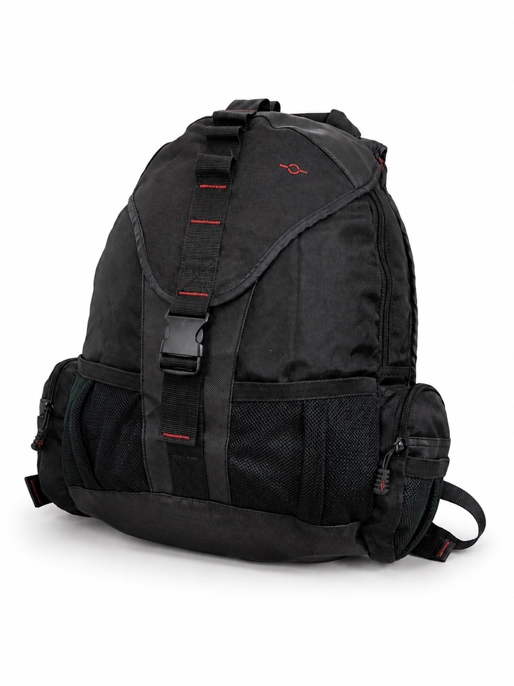 Flying Circle Black Backpack Mag Gear Book Camping Hiking Recreational Bag - Picture 13 of 13